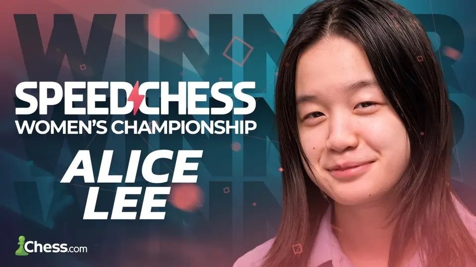 李瑞玥与女子快棋锦标赛冠军画面